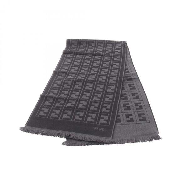FENDI Other - Fendi FF pattern wool scarf for men, available in black and gray.